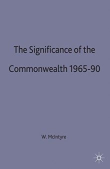 The Significance of the Commonwealth, 1965-90
