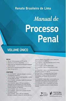 Manual de Processo Penal - Volume Unico (Em Portugues do Brasil)