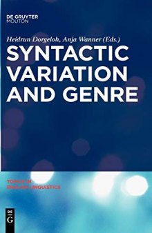 Syntactic Variation and Genre