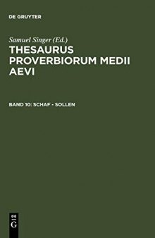 Thesaurus proverbiorum medii aevi, 10, Schaf - sollen