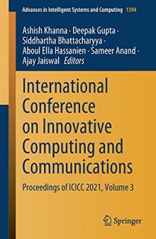 International Conference on Innovative Computing and Communications: Proceedings of ICICC 2021, Volume 3