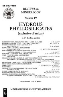 Hydrous Phyllosilicates (Exclusive of Micas)