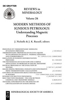 Modern Methods of Igneous Petrology - Understanding Magmatic Processes