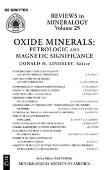 Oxide Minerals-Petrologic and Magnetic Significance