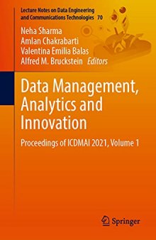 Data Management, Analytics and Innovation: Proceedings of ICDMAI 2021, Volume 1
