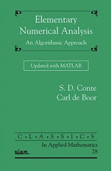Elementary Numerical Analysis: An Algorithmic Approach Updated with MATLAB