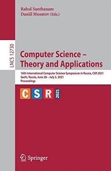 Computer Science -- Theory and Applications: 16th International Computer Science Symposium in Russia, CSR 2021, Sochi, Russia, June 28-July 2, 2021, Proceedings