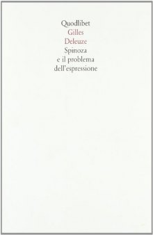 Spinoza e il problema dell'espressione