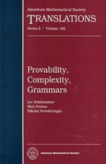 Provability, Complexity, Grammars