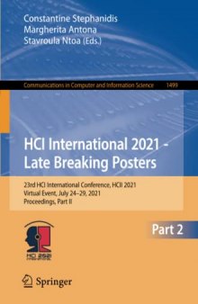 HCI International 2021 - Late Breaking Posters: 23rd HCI International Conference, HCII 2021, Virtual Event, July 24–29, 2021, Proceedings, Part II ... in Computer and Information Science)