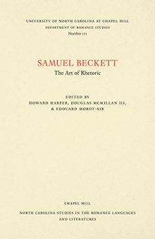 Samuel Beckett: The Art of Rhetoric