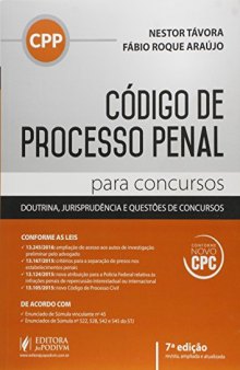 Código De Processo Penal Para Concursos - 7ª Ed. 2016
