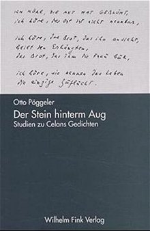 Der Stein hinterm Aug: Studien zu Celans Gedichten (German Edition)