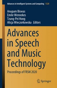 Advances in Speech and Music Technology: Proceedings of FRSM 2020 (Advances in Intelligent Systems and Computing)