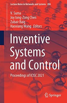 Inventive Systems and Control: Proceedings of ICISC 2021