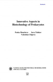 Innovative Aspects in Biotechnology of Prokaryotes 