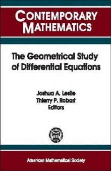 The Geometrical Study of Differential Equations