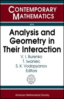 The Interaction of Analysis and Geometry: International School-Conference on Analysis and Geometry, August 23-September 3, 2004, Novosibirsk, Russia