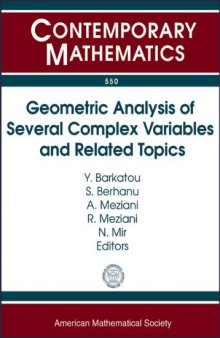 Geometric Analysis of Several Complex Variables and Related Topics: Marrakesh Workshop May 10-14, 2010, Marrakesh, Morocco