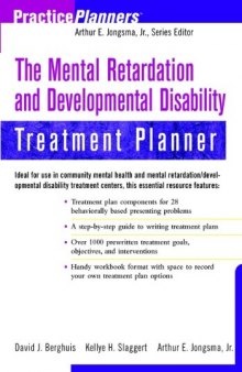 The Mental Retardation and Developmental Disability Treatment Planner