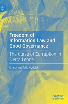 Freedom of Information Law and Good Governance: The Curse of Corruption in Sierra Leone