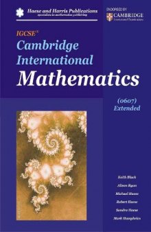 IGCSE Cambridge International Mathematics (0607) Extended
