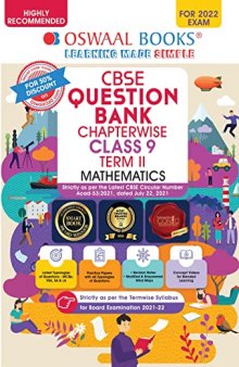 Oswaal CBSE Question Bank Chapterwise For Term 2, Class 9, Mathematics (For 2022 Exam)