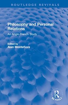 Philosophy and Personal Relations: An Anglo-French Study