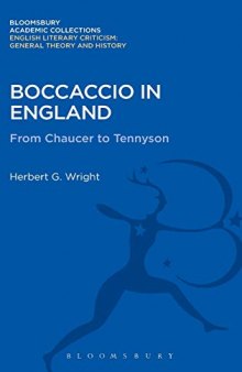 Boccaccio in England: From Chaucer to Tennyson