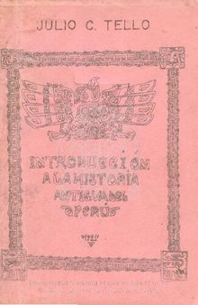 Introducción a la historia antigua del Perú [1921]