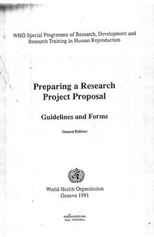 Preparing a Research Project Proposal