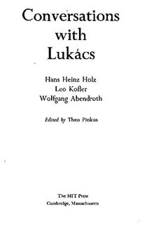 Conversations with Lukacs