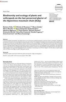 Biodiversity and ecology of plants and arthropods on the last preserved glacier of the Apennines mountain chain (Italy)