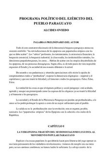 Programa político del Ejército del Pueblo Paraguayo