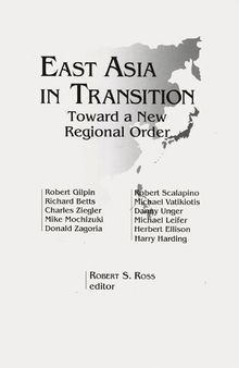 East Asia in Transition: Toward a New Regional Order