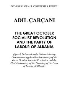 The Great October Socialist Revolution and the Party of Labour of Albania