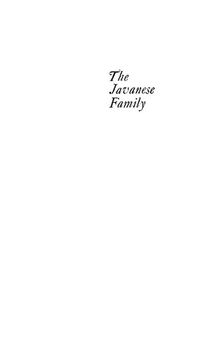 The Javanese Family A Study of Kinship and Socialization