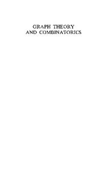 Graph Theory and Combinatorics: Proceedings of the Cambridge Combinatorial Conference in Honour of Paul Erdös 1983