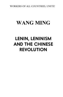 Lenin, Leninism, and the Chinese Revolution