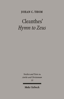 Cleanthes' Hymn to Zeus : text, translation, and commentary