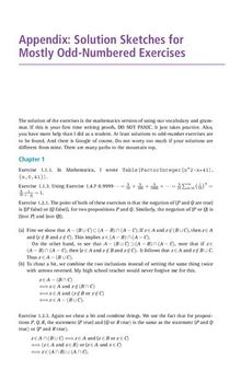 (solutions manual) Appendix_ Solution Sketches for Mostly Odd-Numbered Exercises - Abstract Algebra with Applications