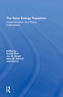 The Solar Energy Transition: Implementation and Policy Implications