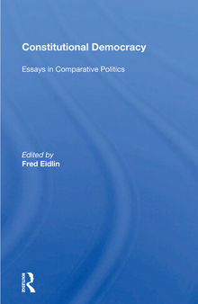 Constitutional Democracy: Essays in Comparative Politics