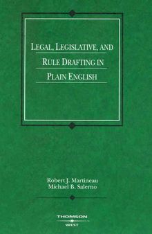 Legal, Legislative and Rule Drafting in Plain English (Coursebook)