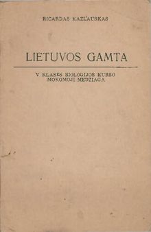 Lietuvos gamta: V klasės biologijos kurso mo­ komoji medžiaga.