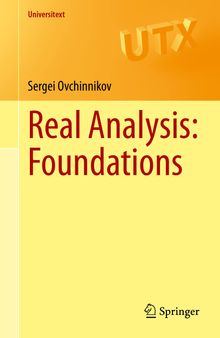 Real Analysis: Foundations