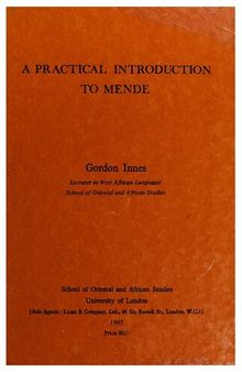 A Practical Introduction to Mende (language)