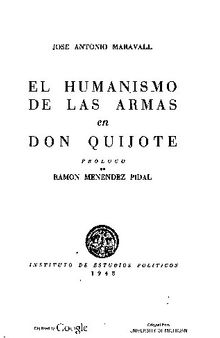 El humanismo de las armas en Don Quijote