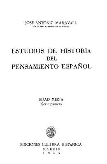 Estudios de historia del pensamiento español : Edad Media