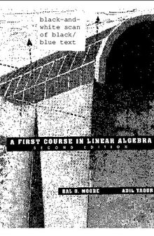 A First Course in Linear Algebra [black&white only]